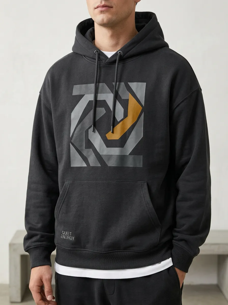 Men's Geometric Print Pullover Hoodie