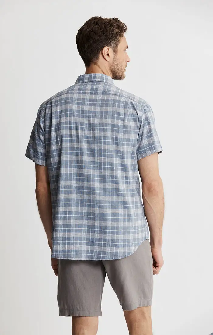 Cotton Linen Blend Short Sleeve Shirt