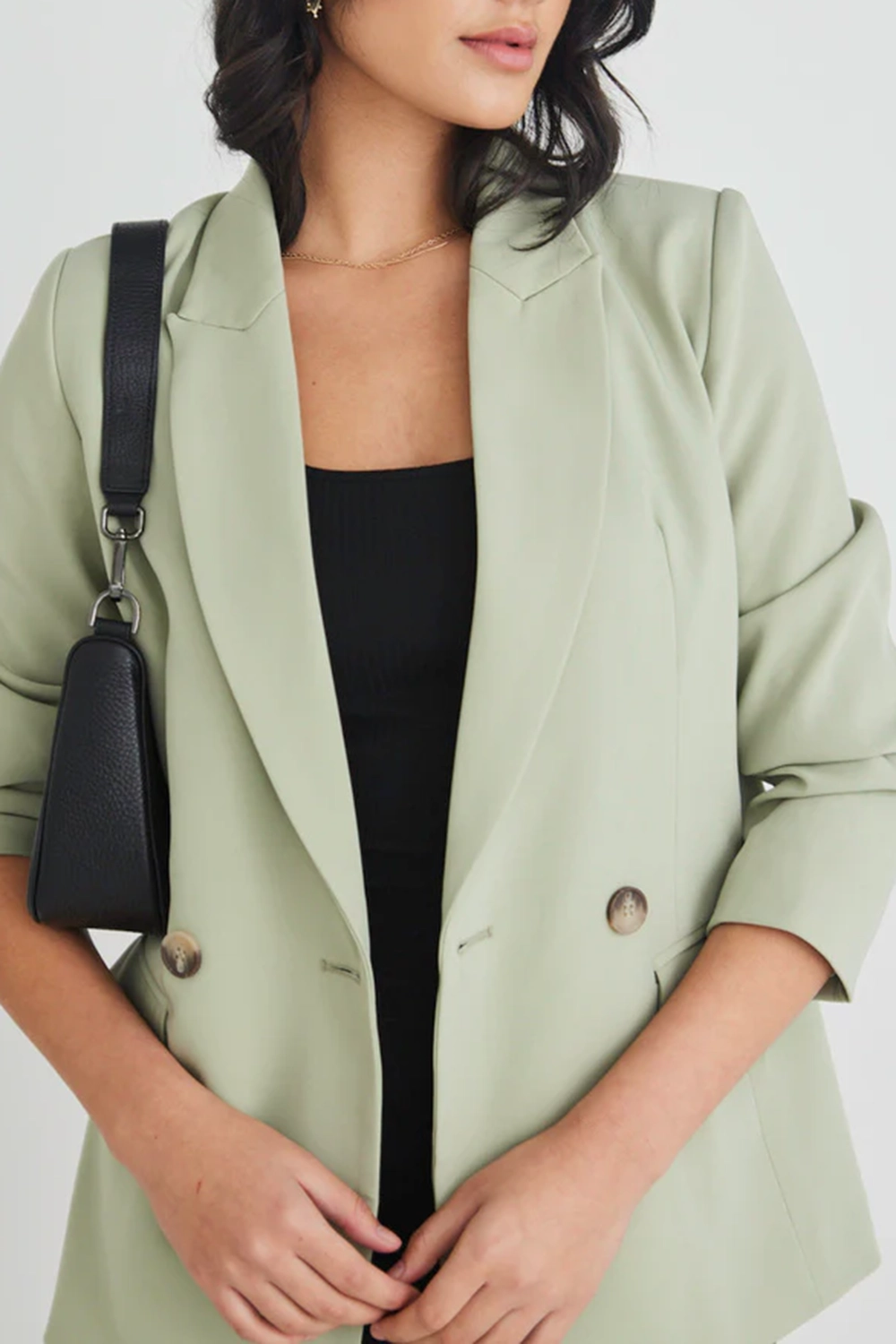 Moss Tencel Semi - Fitted Blazer