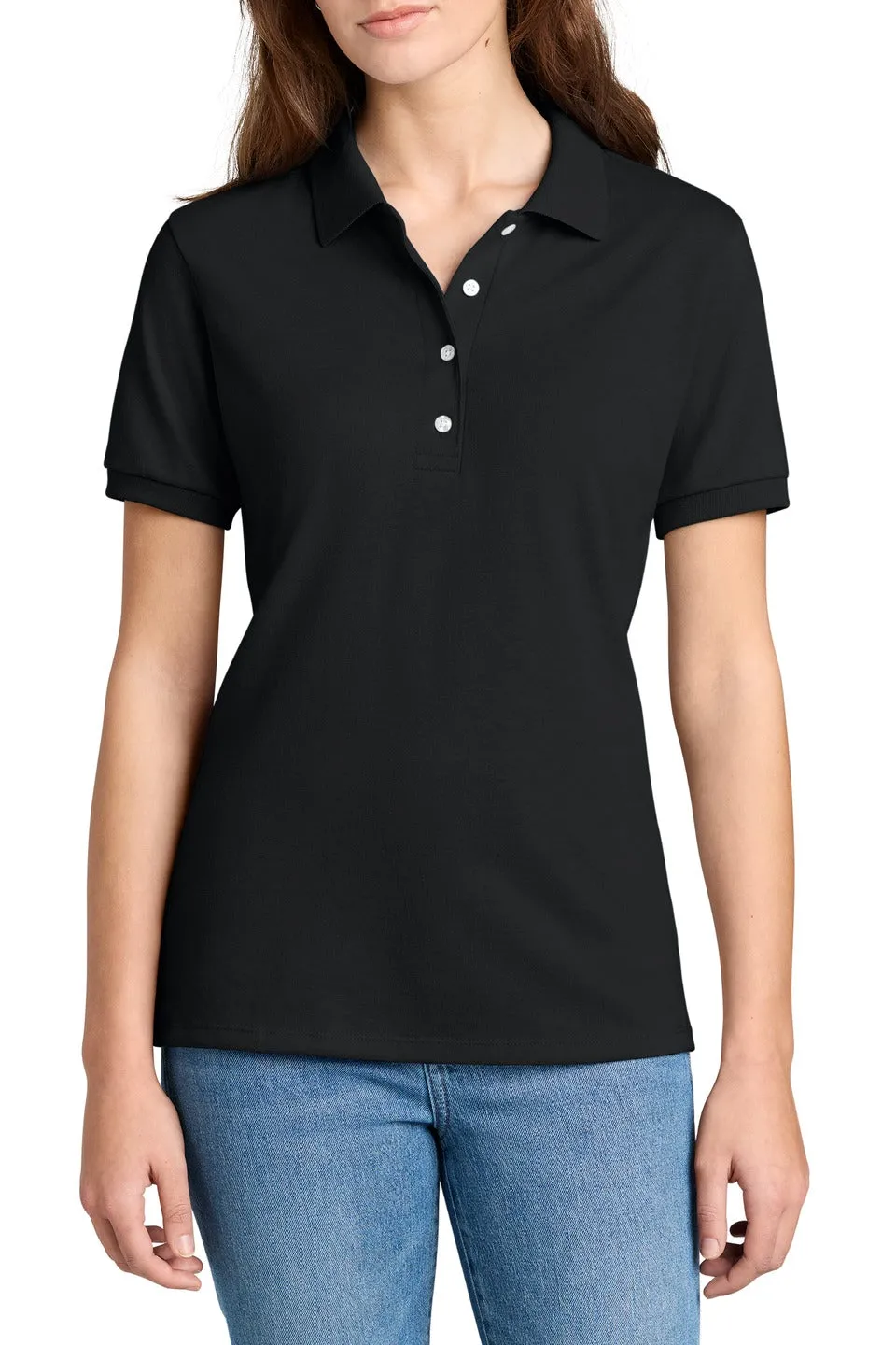 Women's Cotton-Blend Performance Polo Shirt