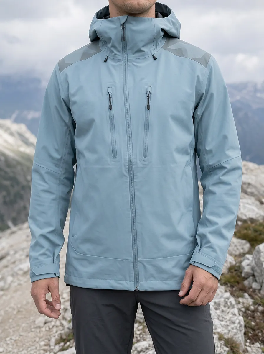 Men's Hiking Mountain Lover Geometric Printed Softshell Jacket
