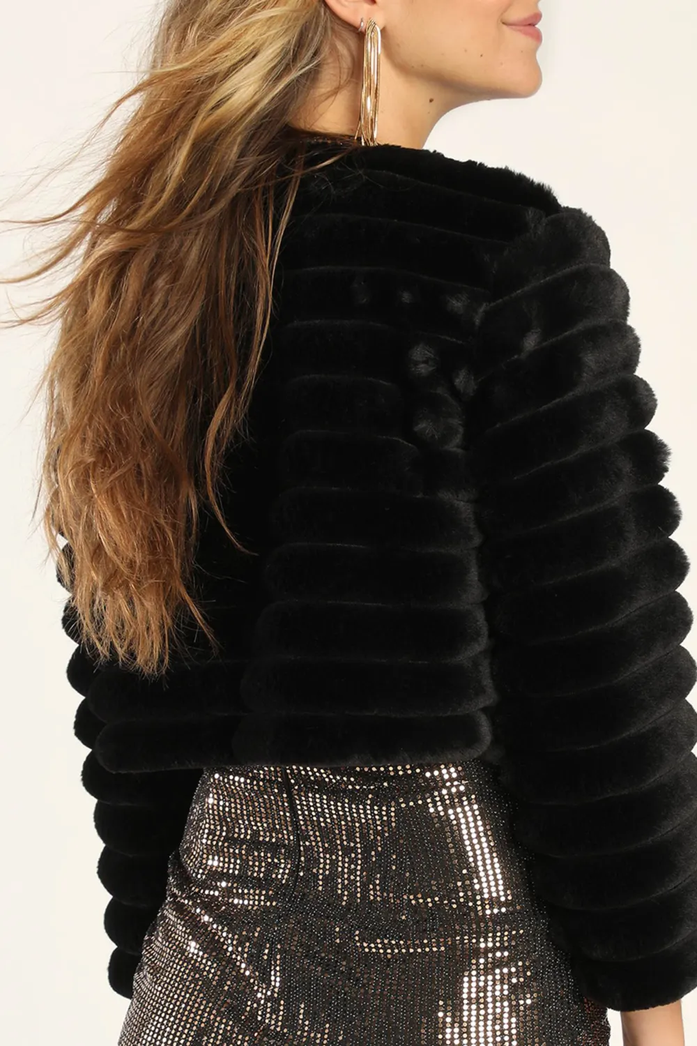 Daily Cropped Faux Fur Jacket