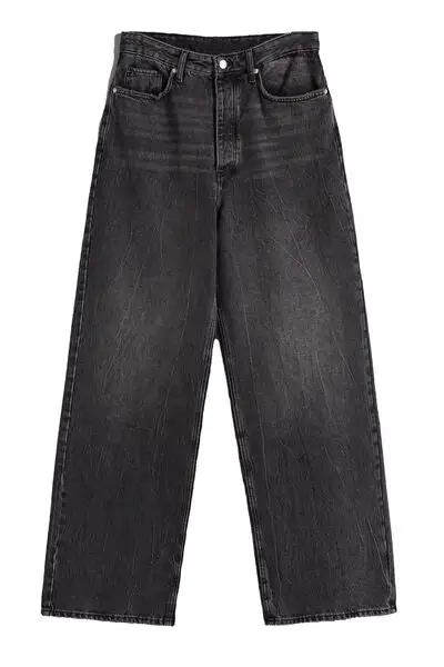 Textured Collared Denim Jeans