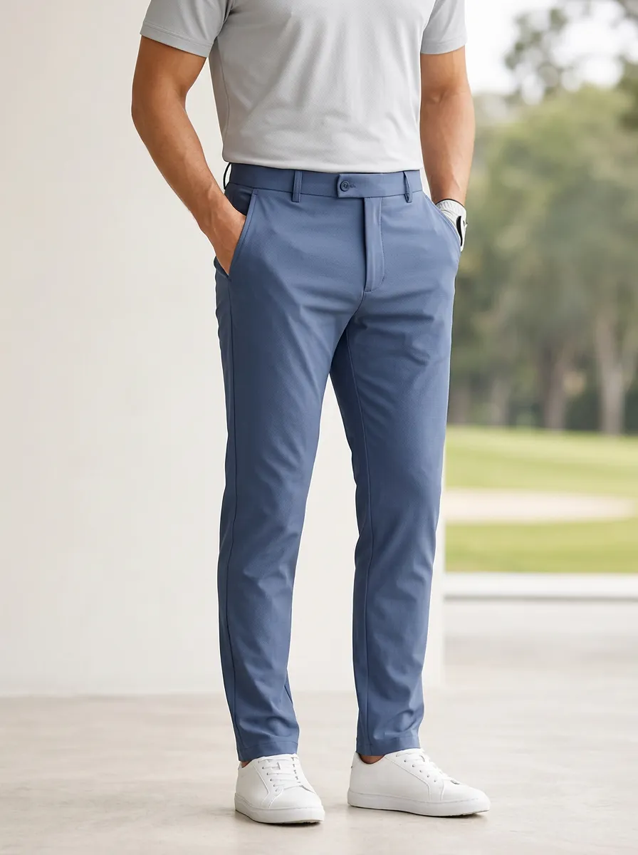 Men's Structured Slim-Fit Stretch Golf Pants