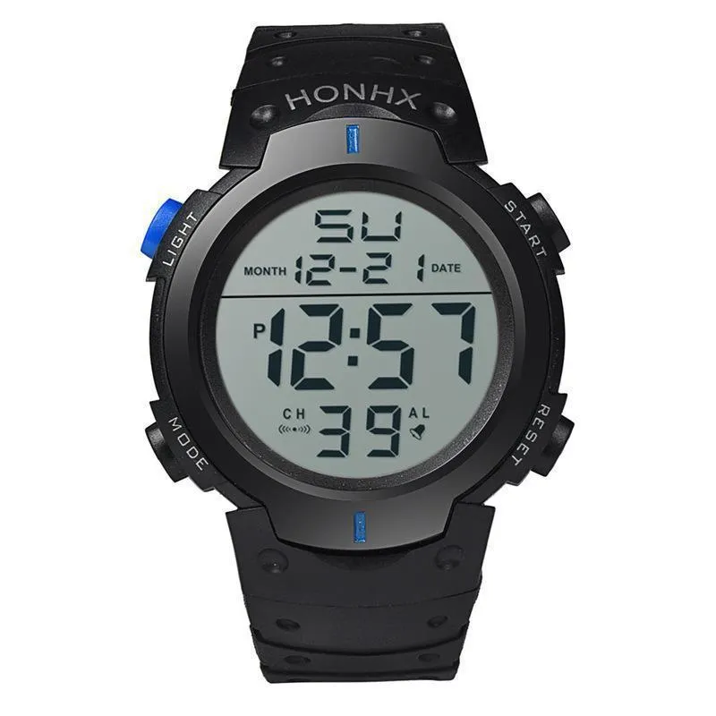 Large Screen Digital Sports Watch, Multi‑Function Outdoor Waterproof Electronic Wrist Watch For Men