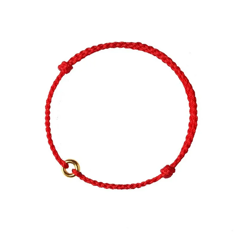 Small Buckle Braided String Adjustable Connection Bracelet Anklet