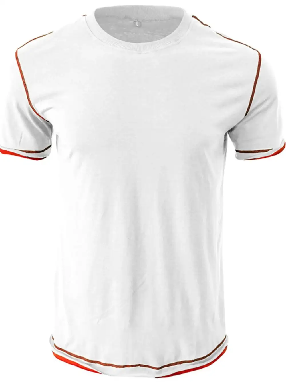 Contrast Detail Crew Neck Tee