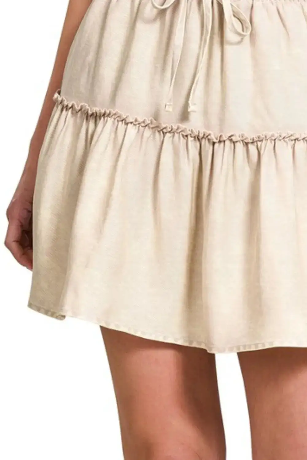 Flared Ruffle Trim Skirt