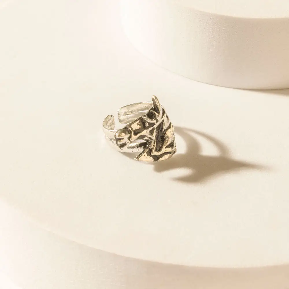Horse Head Western Statement Ring