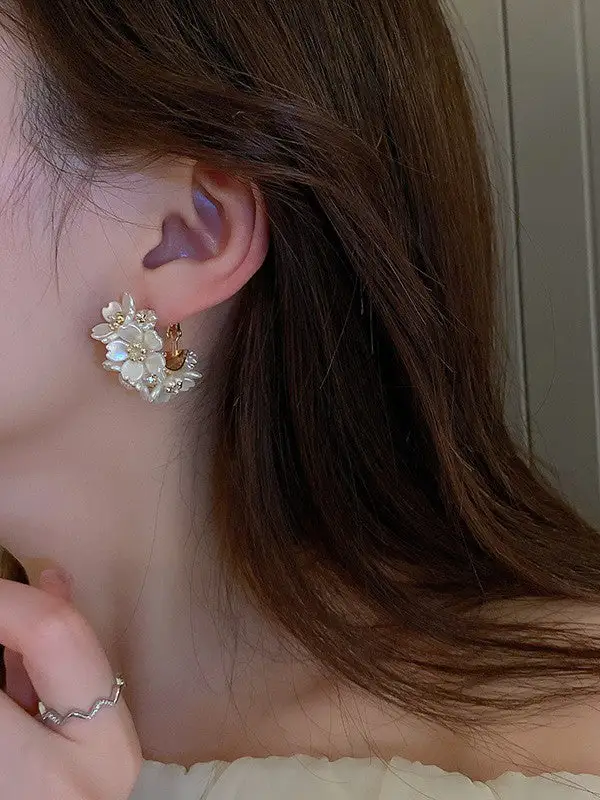 Curved Abstract Drop Earrings