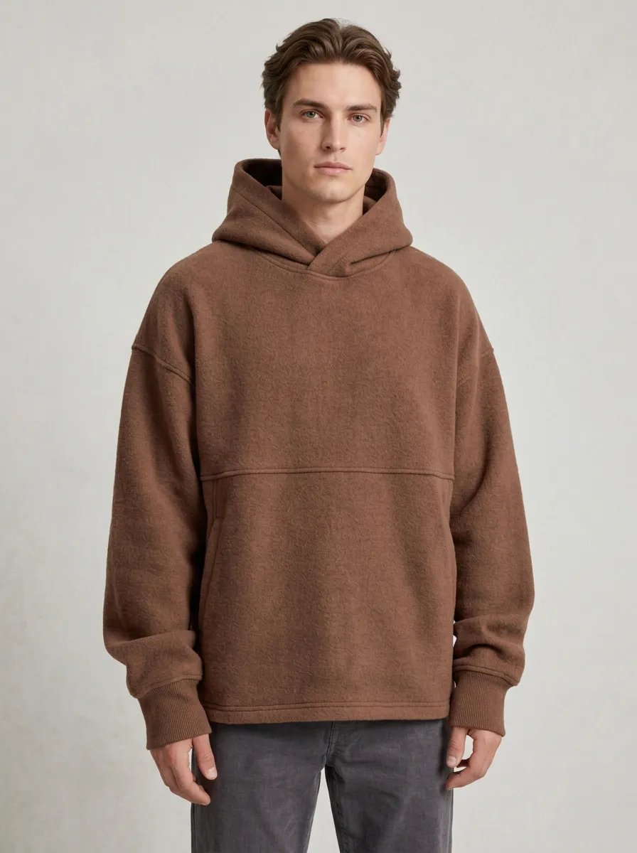 Unisex Plain Relaxed Fit Pullover Hoodie