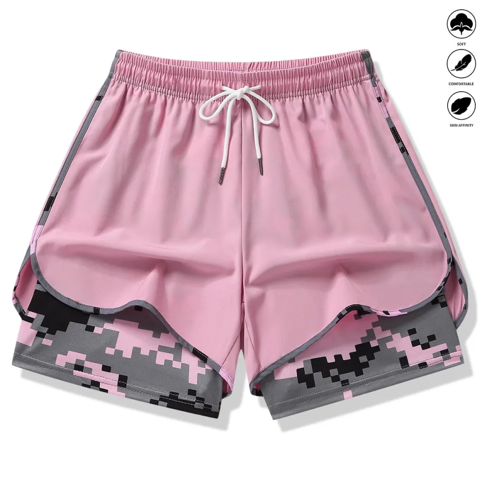 Women’s Casual Athletic Shorts with Built-In Liner