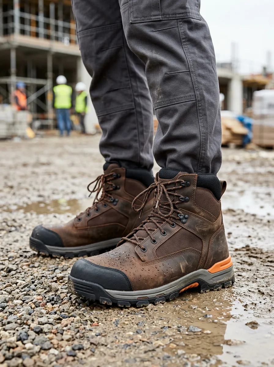 Men's Waterproof Construction Worksite Work Boots