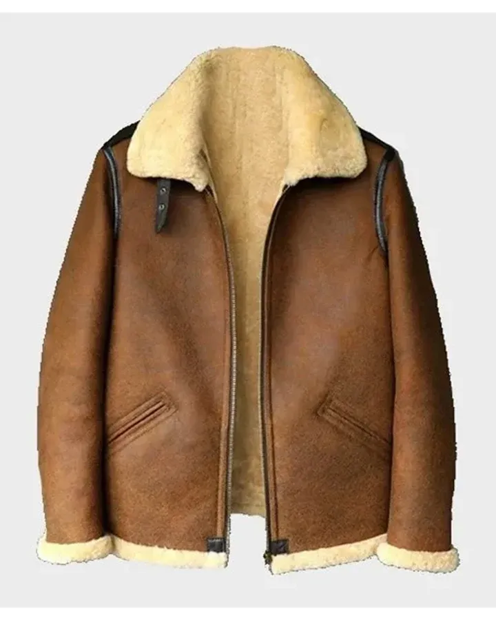 Aviator Bomber Shearling Sheepskin Jacket