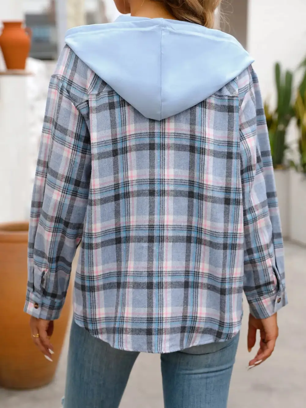 Button-up Plaid Shirt