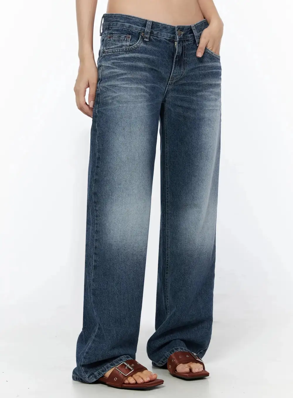 Low-Rise Straight Jeans