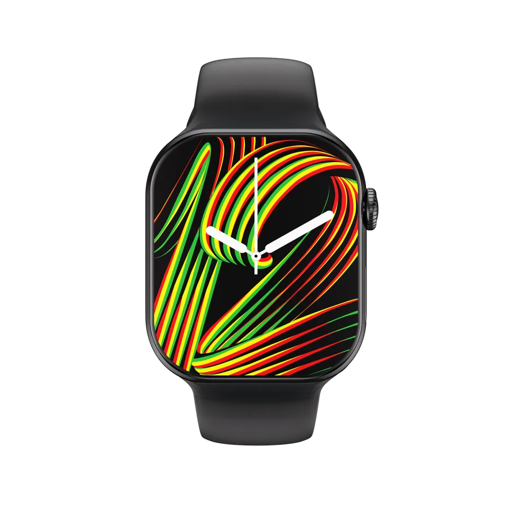 46mm Slim AMOLED Smartwatch | Premium Square Design, AI Assistant, Bluetooth Calls & NFC