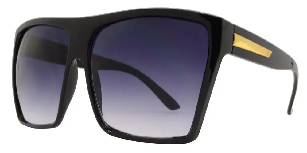 Womens Oversize Flat Top Square Retro Sunglasses