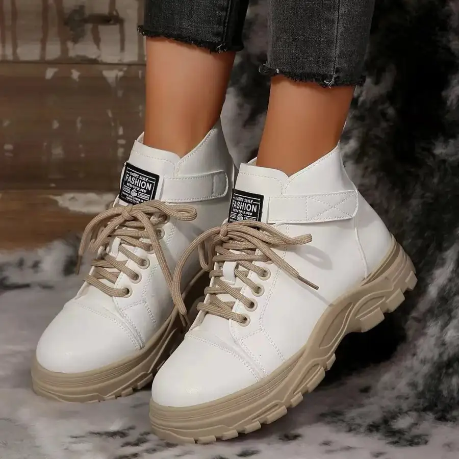 Refined Lace Up Platform Combat Boots
