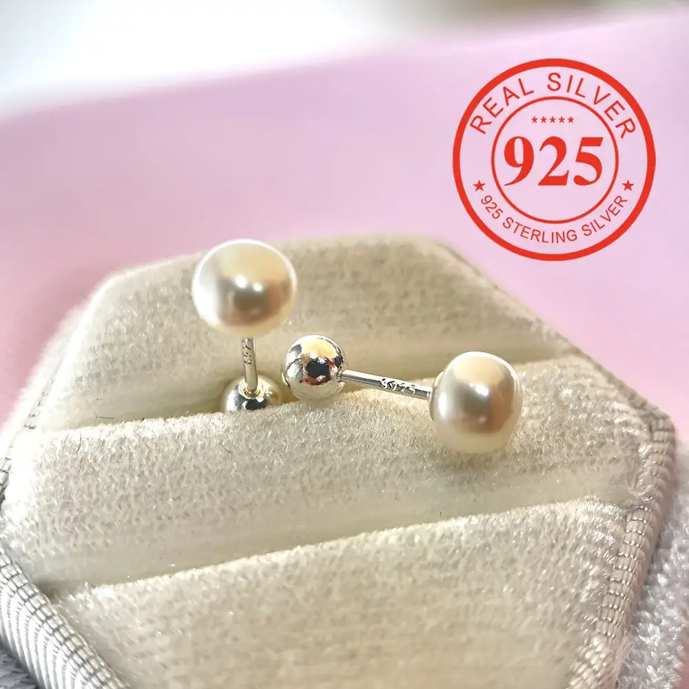 Stud Earrings Freshwater Pearls For Gift