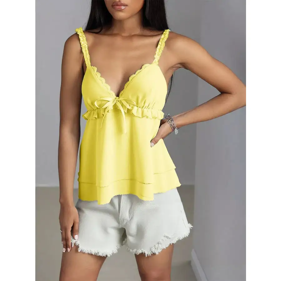Lace Detail Layered Camisole Top