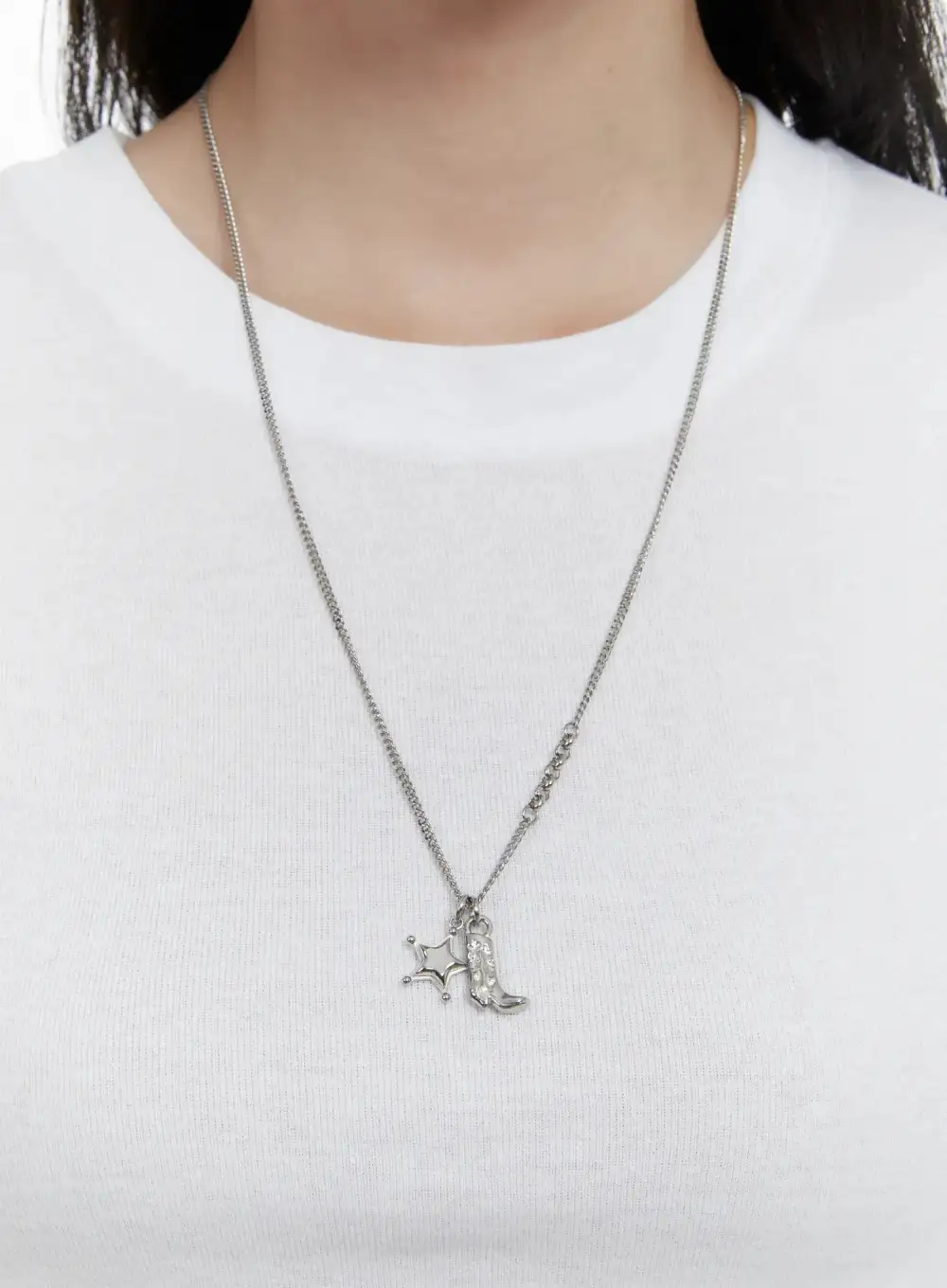 Cowboy Boot Charm Necklace