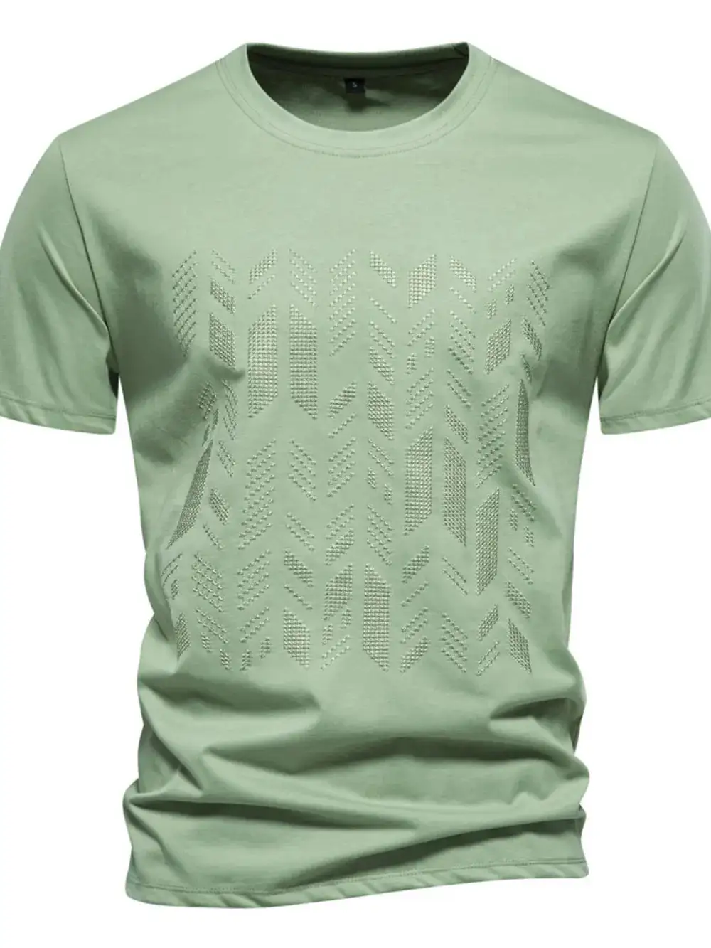 Embroidered Crew Neck Tee