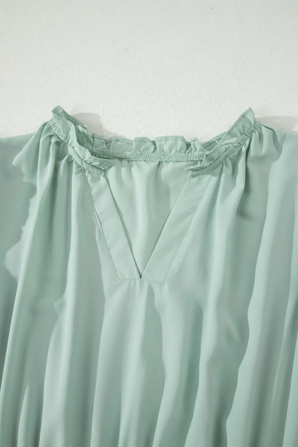 V Neck Tiered Puff Sleeve Maxi Dress