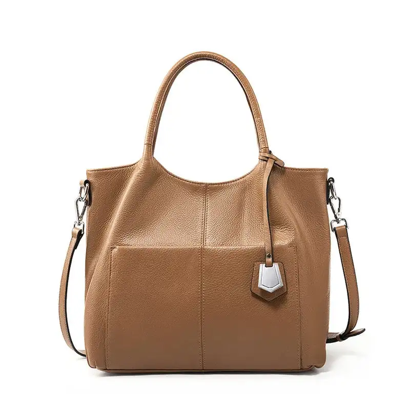 Structured Genuine Leather Satchel Bag Elegant