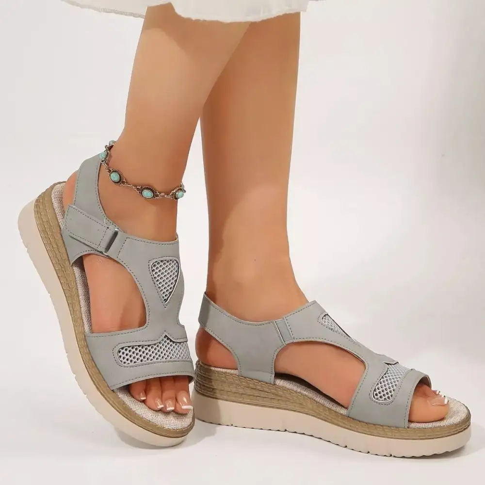 Daytime Lounge Open Toe Wedge Sandals
