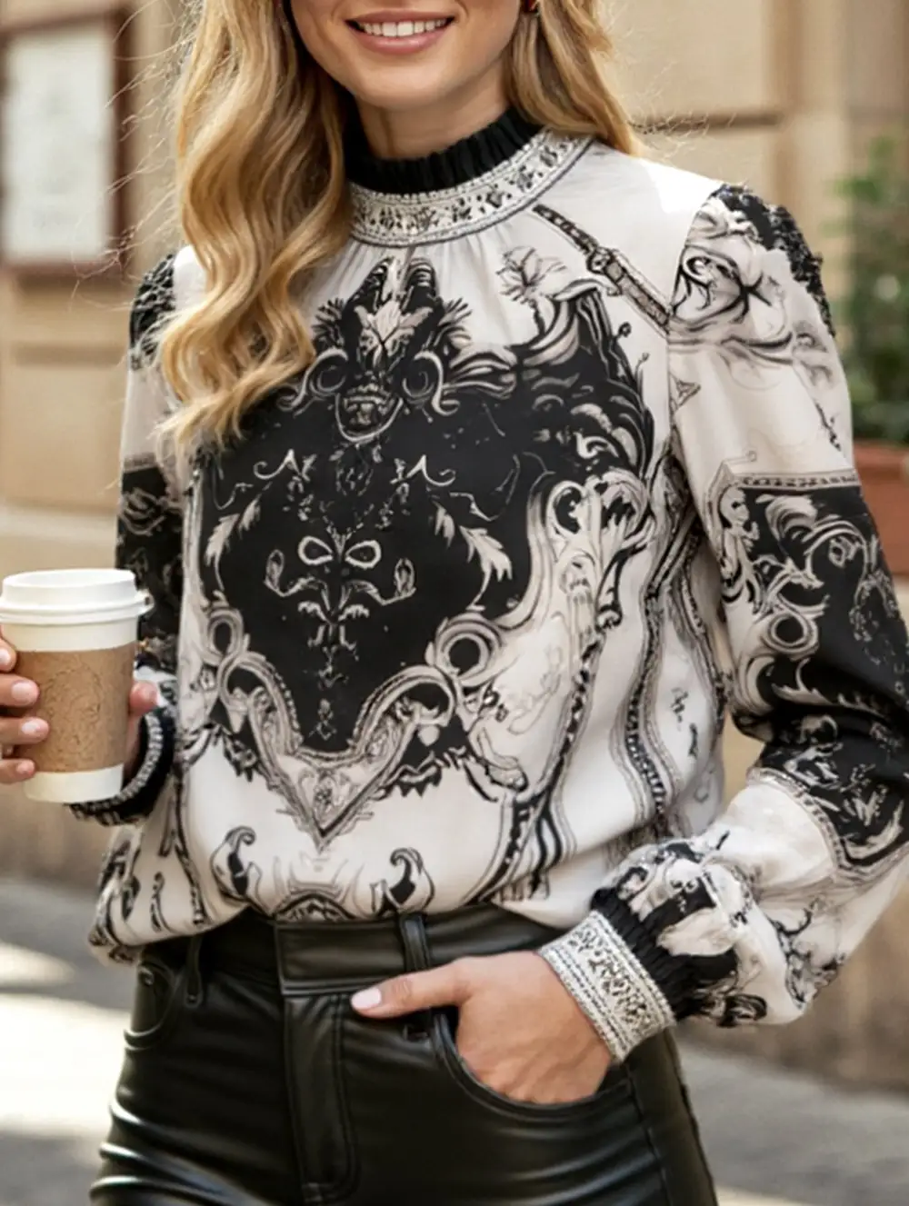 Lace Detail Vintage Detail Blouse