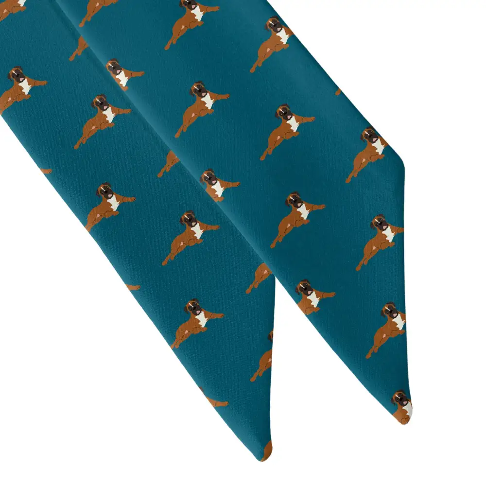 Boxer Motif Hair Scarf