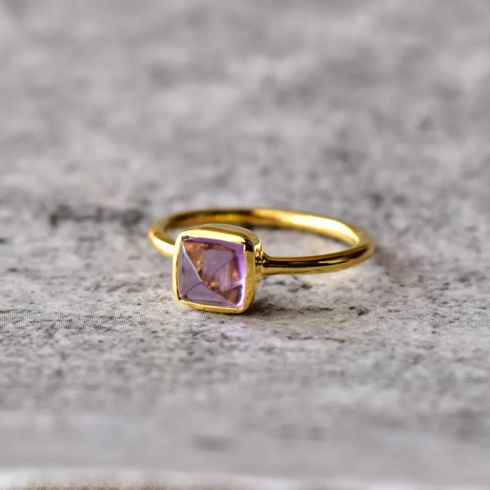 Square Amethyst Ring