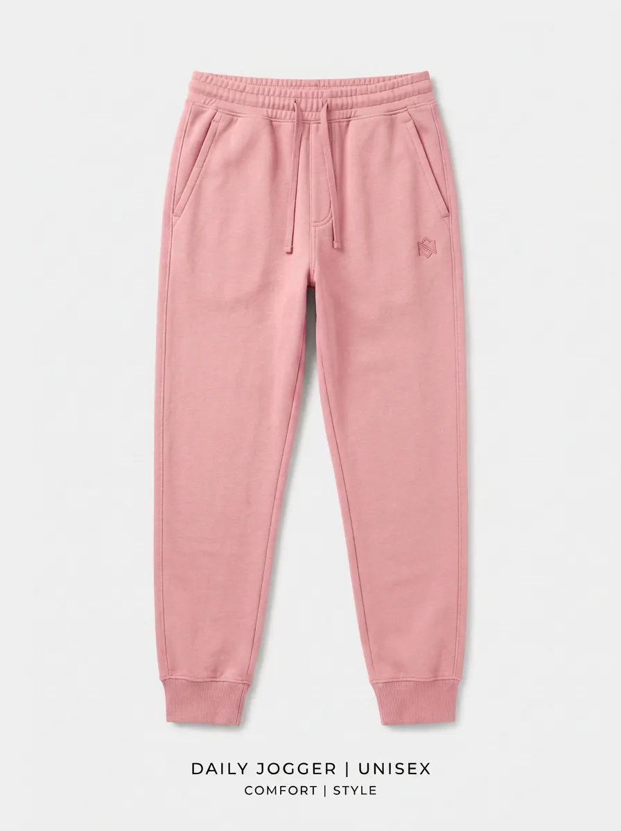 Unisex Minimal Embroidered Jogger Pants