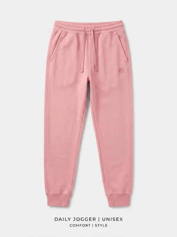 Unisex Minimal Embroidered Jogger Pants