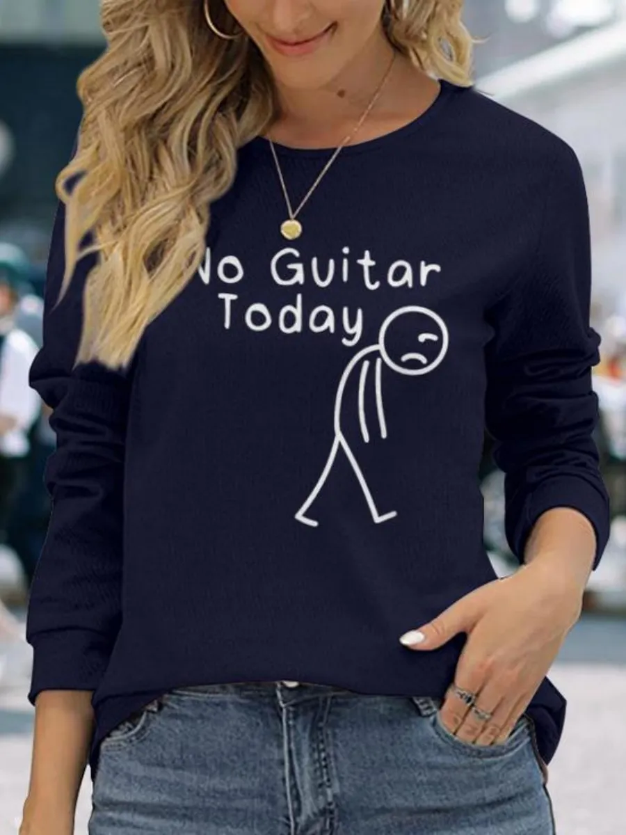 Funny Guitar Player Printed T-Shirt