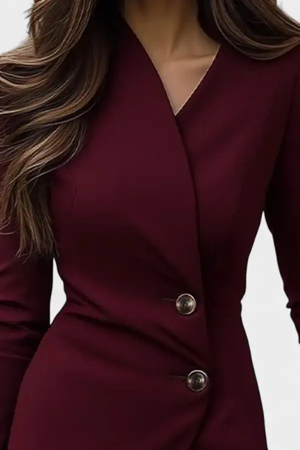 Buttoned Midi Dress