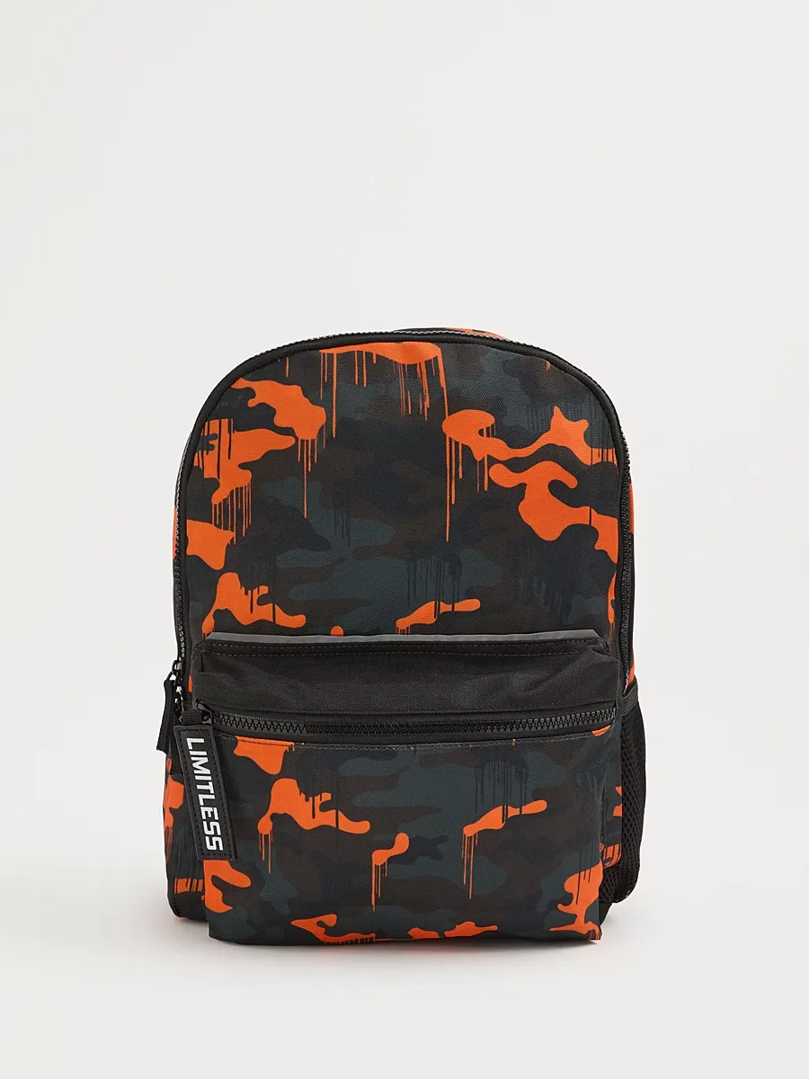 Orange Camo Backpack