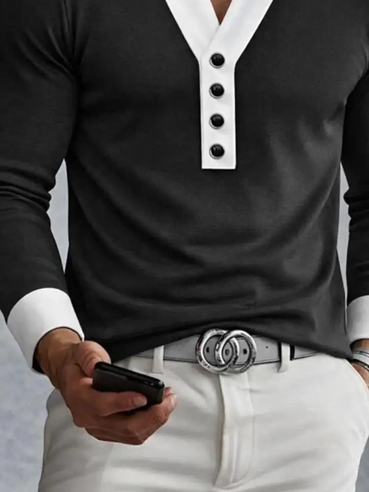 Casual Versatile Contrast Color Undershirt