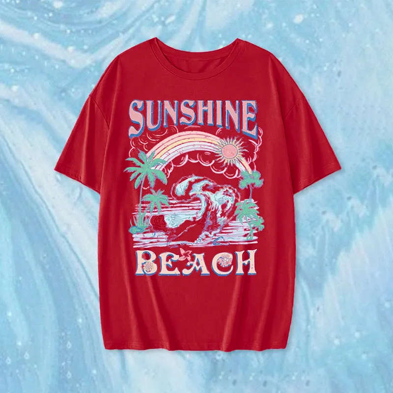 Beach Wave Sunshine - Inspired Pattern Tee
