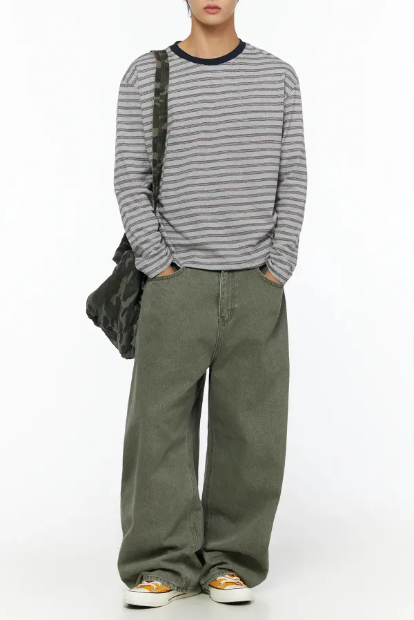 Men's Striped Long Sleeve Top