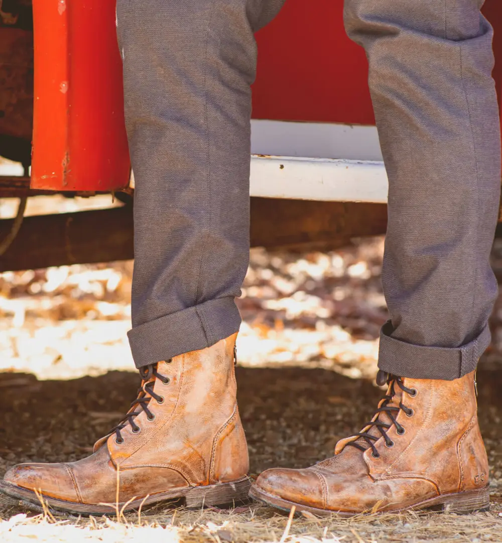 Back Zip Welted Rugged Heritage Ankle Boots