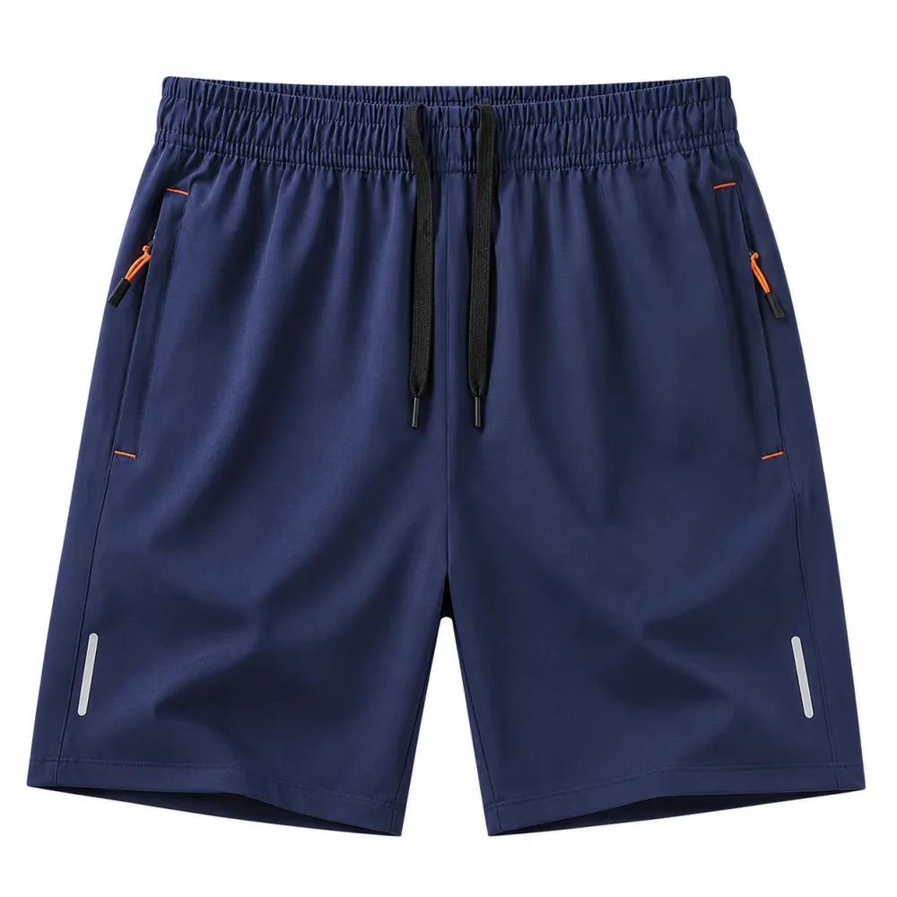 Men's 5-Pack Quick-Dry Slim-Fit Solid-Color Athletic Shorts