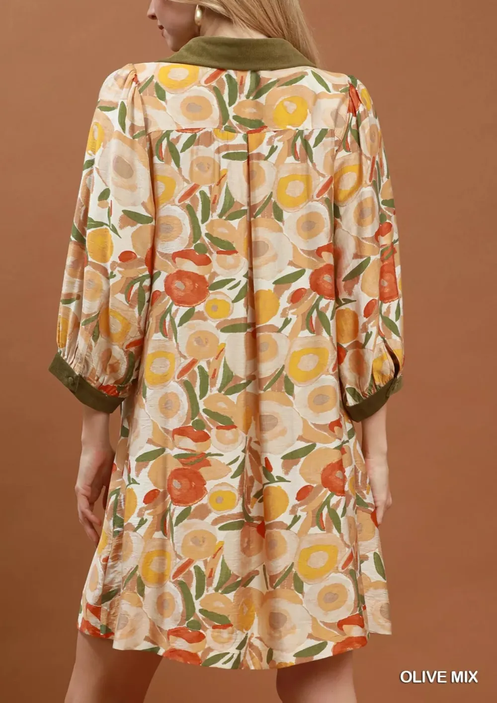 Floral Print Shift Mini Dress
