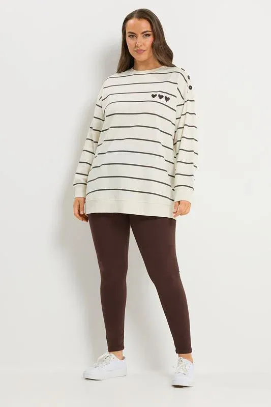 Cream Stripe Sweatshirt