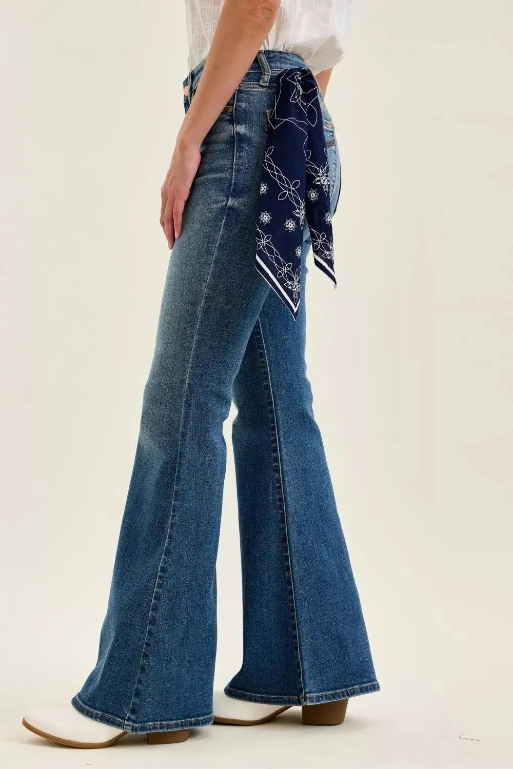 Mid Rise Flare Jeans