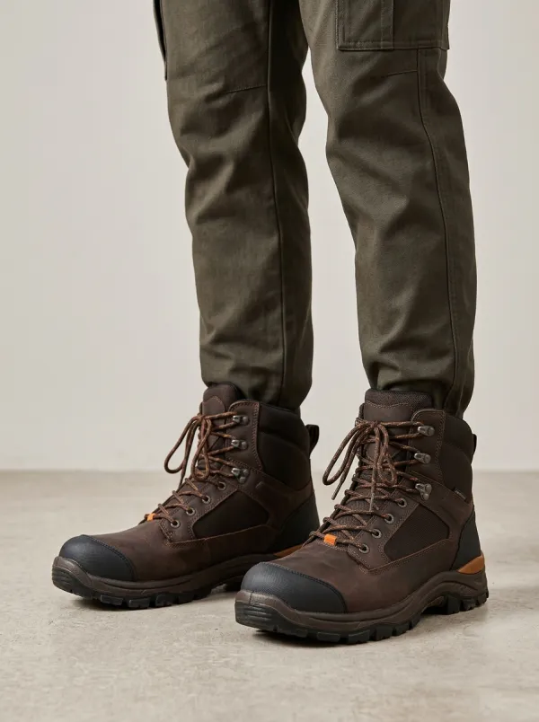 Men's All-Purpose Waterproof Construction Graphic Detail Work Boots