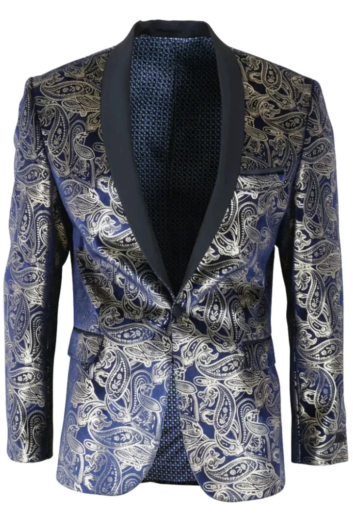 Mens Velvet Paisley Floral