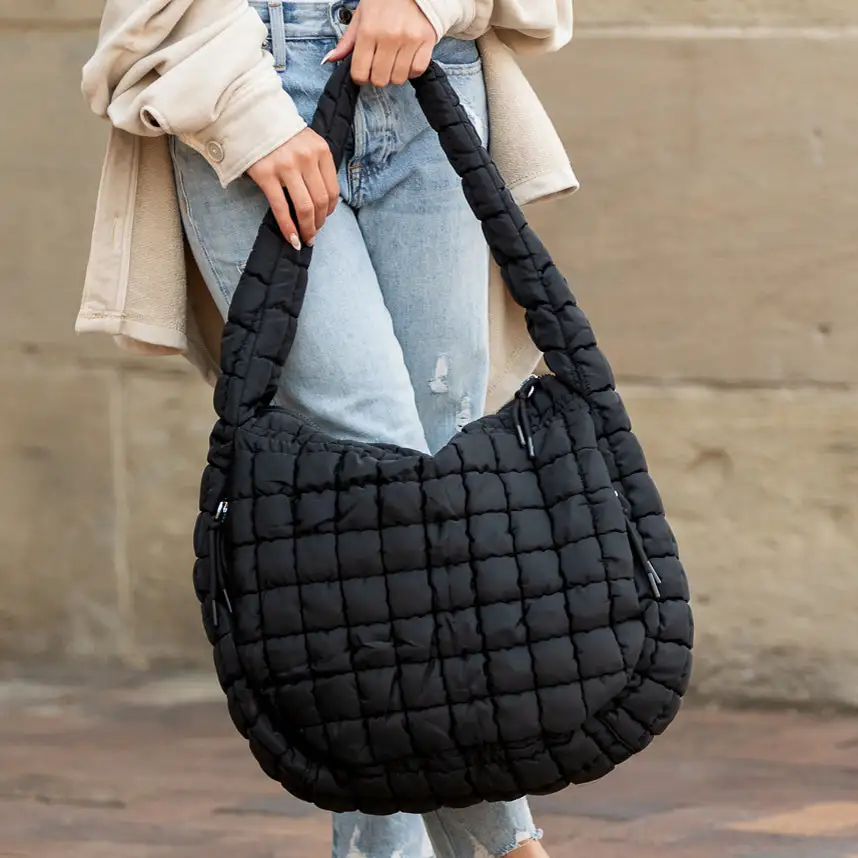 Quilted Puffer Tote Bag