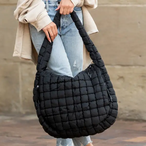 Quilted Puffer Tote Bag
